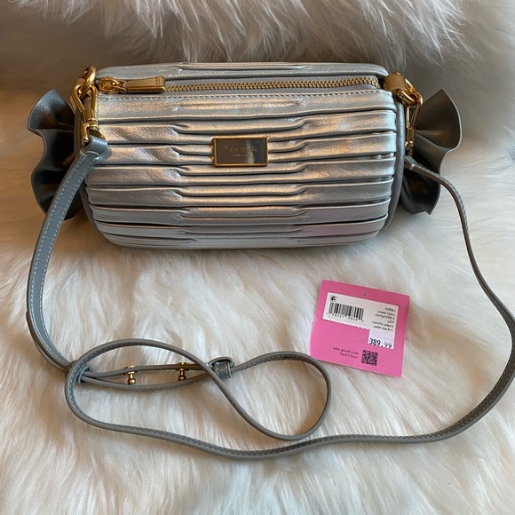 Kate Spade Metallic Silver Crossbody Bag